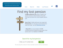 Tablet Screenshot of findmylostpension.com